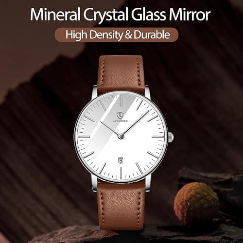 BEN NEVIS Watch, Mens Watch, Minimalist Fashion Simple Wrist Watch Analog Date with Leather Strap thumbnail 9