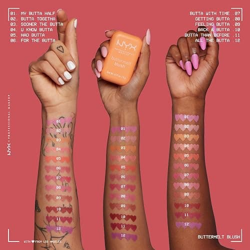 NYX Professional Makeup Buttermelt Blush, Buttery Soft Powder Blush, Up to 12 H Wear, Fade & Transfer Resistant, With Mango, Almond & Shea Butters, Shade: For The Butta thumbnail 4