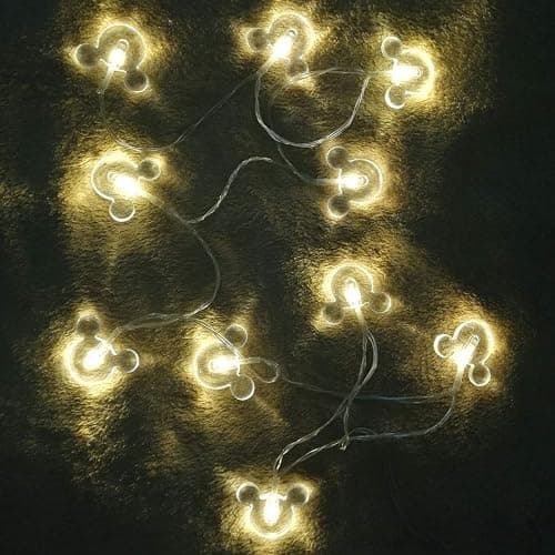Penfly 1.65m 10LEDs Decorative Cartoon Animal Mouse Night Mood Light Romantic Lamp for Home Indoor Bedroom Party Festival Décor(Warm White) thumbnail 4