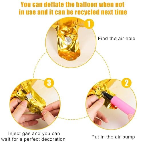 PEUTIER Grad Balloons Set, 40in Foil Graduation Balloons Large Congrats Graduation Party Balloons Congratulations Letter Grad Decorations for Graduation Celebration Party Supplies(Gold), M thumbnail 5