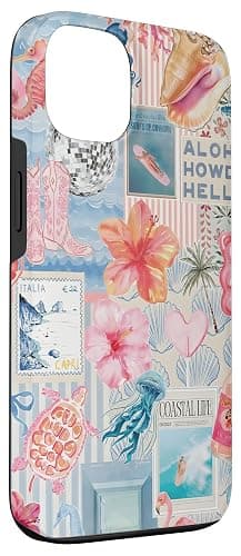 Beachy Blue Coquette Coastal Collage Preppy Cute Aesthetic Case for iPhone 13 thumbnail 3