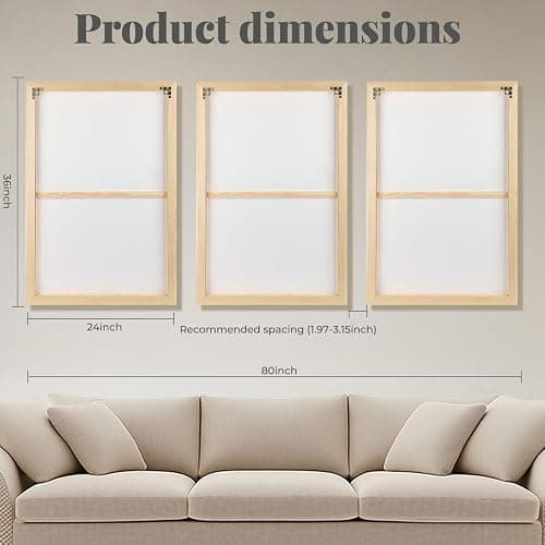 Framed 3D Textured Boho Neutral Abstract Wall Art for Bedroom, 3 Piece Mid Century Modern Artwork for Walls, Creamy White Brown Relief Sculptures for Diningroom Hallway Wall Decor 16x24 In thumbnail 8