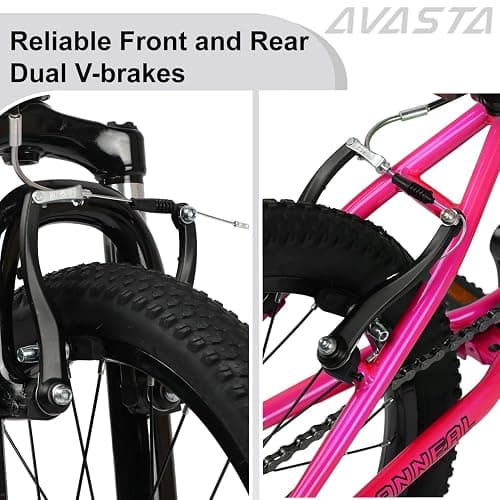 AVASTA Govet 20'' Kids Mountain Bike for 6-12 Years Old Boys Girls with Suspension Fork, 6 Speeds Drivetrain, Multiple Colors thumbnail 7