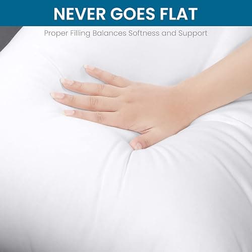 Utopia Bedding Bolster Pillow Pack of 1, (Double, 4Ft 6 Inch), Full Body Pillow, Soft Hollowfiber Filling, Long Pregnancy Pillow for Maternity Support and Side Sleeper (White) thumbnail 5