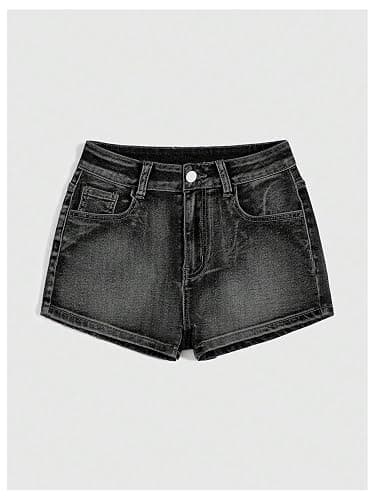 SOLY HUX Women's Y2k Denim Shorts Grunge Punk Low Waist Skinny Mini Jean Shorts Streetwear thumbnail 3
