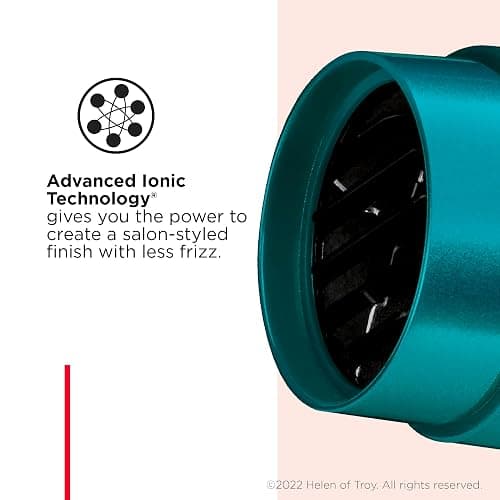 Revlon RV544FBLF Advanced Ionic Technology™ Hair Dryer with Diffuser, Powerful, Hair Dryer with Concentrator, Quick Dry, Lightweight, 2 Heat/ Speed Settings, Less Frizz, Shiny and Smooth Hair, Blue thumbnail 2