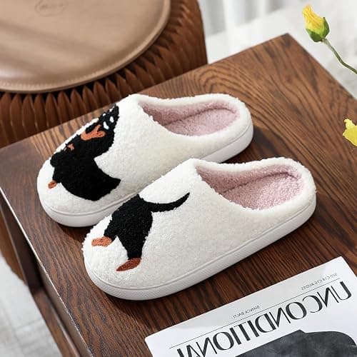NIBESSER Hausschuhe Damen Plüsch Kuschelige Schlappen Rutschfeste Schuhe Warme Pantoletten Flauschige Bequeme Slippers Frauen und Männer Weihnachten Halloween Geschenke thumbnail 2