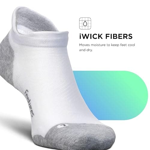 Feetures Elite Max Cushion No Show Tab Ankle Socks - Sport Sock with Targeted Compression thumbnail 5