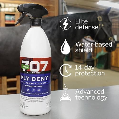 Formula 707 Fly Deny Spray for Horses & Ponies, 32 oz – 14-Day Protection thumbnail 2