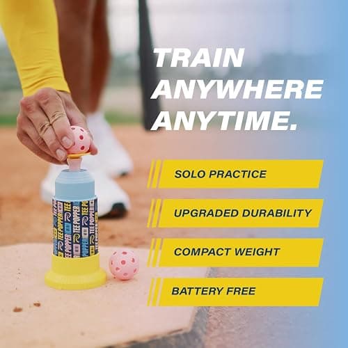 Bandit Sports Coach RAC Tee Popper Mini, Hitting Tee for Perfect Swings, Batting Machine for Practicing Hitting Without a Pitcher Blue thumbnail 3