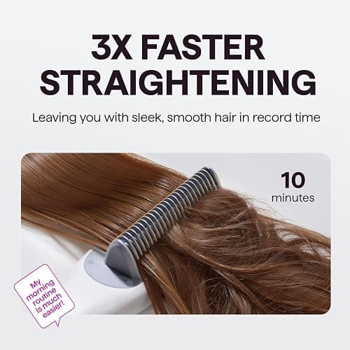 Wavytalk Pro Steam Hair Straightener Brush, Steamline Pro 3 in 1 Straightening Brush, Steam Reduces Damage, Nourishes Hair, and Expedites Straightening thumbnail 5