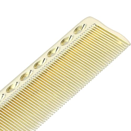 Stainless Steel Barber Comb, 2Pcs Metal Pick Flat Top Teasing Comb for Hair Styling Salon (Gold) thumbnail 9