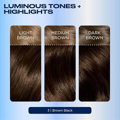 Clairol Nice'n Easy Permanent Hair Dye, 3 Brown Black | 100% Gray Coverage | Long‑Lasting, Natural‑Looking Color & Shine | Pack of 1 thumbnail 7