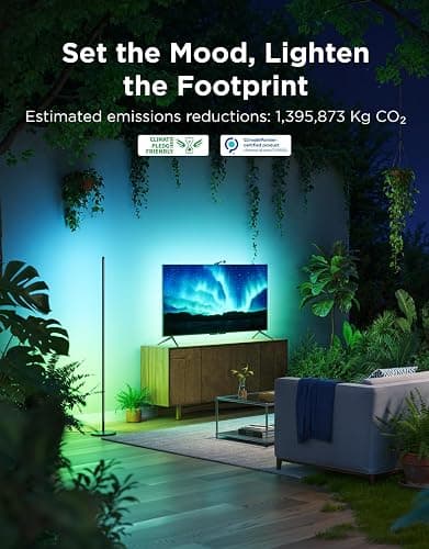 Govee RGBIC Floor Lamp Basic, LED Corner Lamp Compatible with SmartThings, Alexa, and Matter, Smart Modern Floor Lamp with Music Sync and 16 Million DIY Colors, Standing Lamp for Bedroom Living Room thumbnail 3