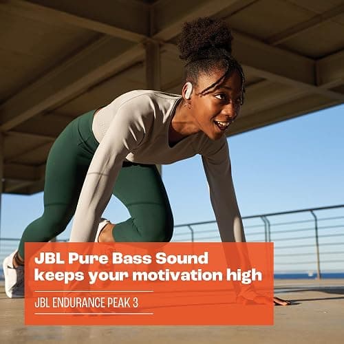 JBL Endurance Peak 3 - Dust and Water Proof (IP68) True Wireless Active Earbuds, Pure Bass Sound, Up to 50 Total Hours of Playback with Speed Charge, Ambient Aware & Talk Thru (White) thumbnail 4
