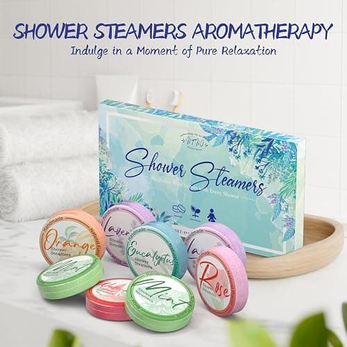 Shower Steamers Aromatherapy 8 Pack - Gifts for Women, Shower Bombs with Essential Oils, Self Care and Stress Relief Stocking Stuffers, Relaxation Birthday Gifts for Women and Men thumbnail 9