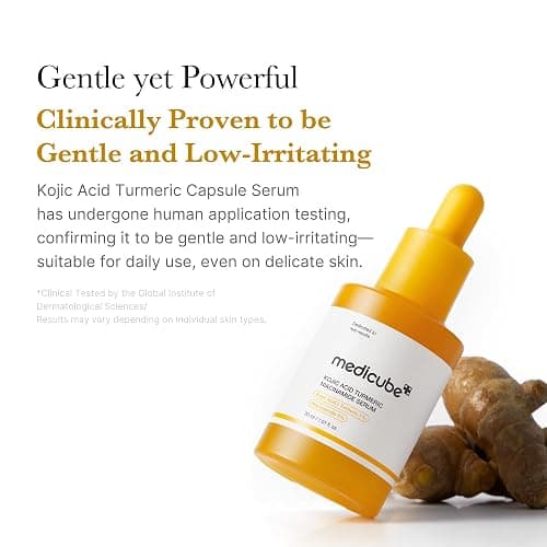 medicube Kojisäure Kurkuma Klärendes Kapsel-Serum Gesicht | Beruhigendes Serum mit Niacinamid & Glow-Kapseln, Feuchtigkeit und Hautbarrierepflege, Koreanische Hautpflege, 30ml thumbnail 6