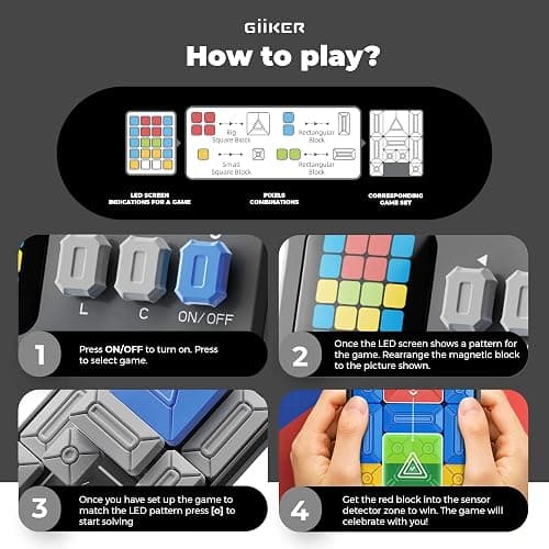 GiiKER Super Slide Puzzle Games, Original 500+ Challenges Brain Teaser Puzzle, Toys for Kids Teens, Travel Games Birthday Gifts STEM Toys for Ages 6+ Boys Girls, Activities for Road Trips thumbnail 3