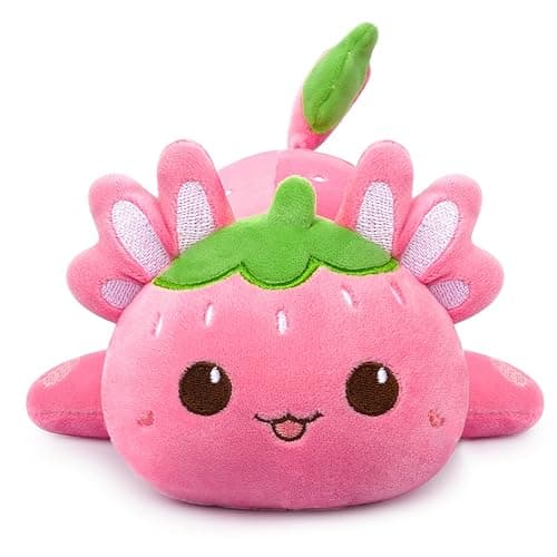 Hkojewp Axolotl Plush, Cute Axolotl Stuffed Animal, Soft Strawberry Axolotl Plushie Pillow, Kawaii Axolotl Plushies Toys Great Gift for Kids Girls Boys (8 Inch) - Image 1