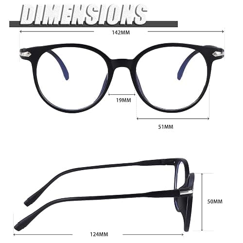 XFentech Blue Light Blocking Glasses - Fashion Oval Transparent Frame Reading Glasses Blue Light Eyeglasses Lightweight Anti Eyestrain Computer Gaming Eyewear Unisex thumbnail 5