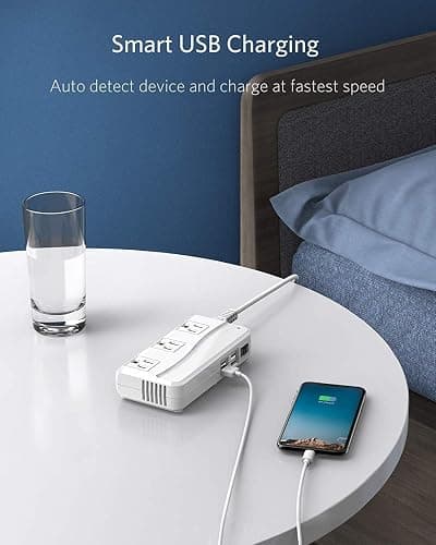 BESTEK Universal Travel Adapter 100-220V to 110V Voltage Converter 250W with 6A 4-Port USB Charging 3 AC Sockets and EU/UK/AU/US/India Worldwide Plug Adapter thumbnail 6