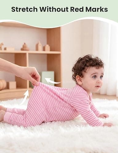 Jimonda Baby Sleeper Rompers,Unisex Boys Girls Zip-Front Pajamas One-Piece Footless Outfit 0-24 Months (Pack of 2 thumbnail 3