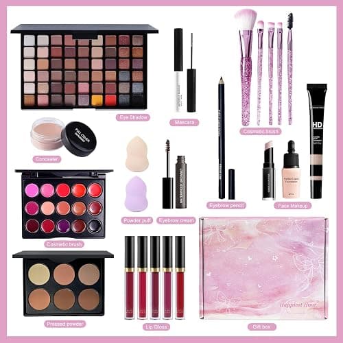 Makeup Set Full Kit for Women Teens Girls,makeup kit for teens,Beginner Make up Sets,Travel Friendly Makeup Gift Set,makeup kits for women,All in One Make up Kit thumbnail 2