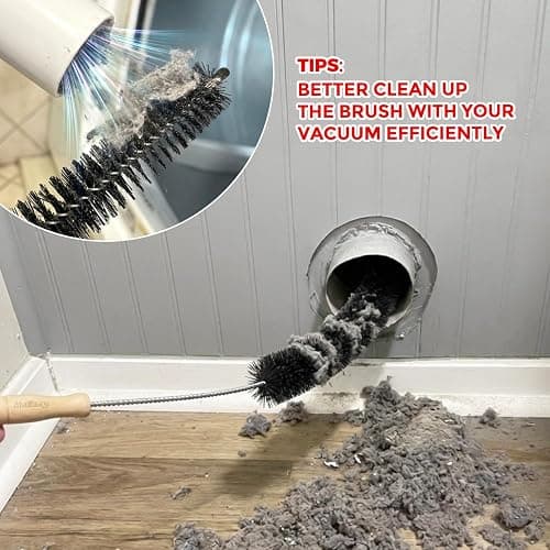 Holikme Dryer Vent Cleaner Kit, 3 Pieces Dryer Lint Brush- Household Supplies 304 Stainless Steel Cleaning Brush Home Essentials Crevice Brush for Lint Trap thumbnail 4