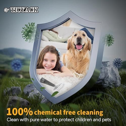 Steam Cleaner Handheld, Steamer Cleaning, Portable Steam Cleaner with 16 Accessories and Safety Lock, 500ml Large Capacity, Multi-Purpose Steam Cleaner for Kitchen, Bathroom, Car, Grease（White） thumbnail 7