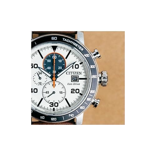 Citizen Men's Eco-Drive Weekender Brycen Chronograph Watch Stainless Steel Case thumbnail 5