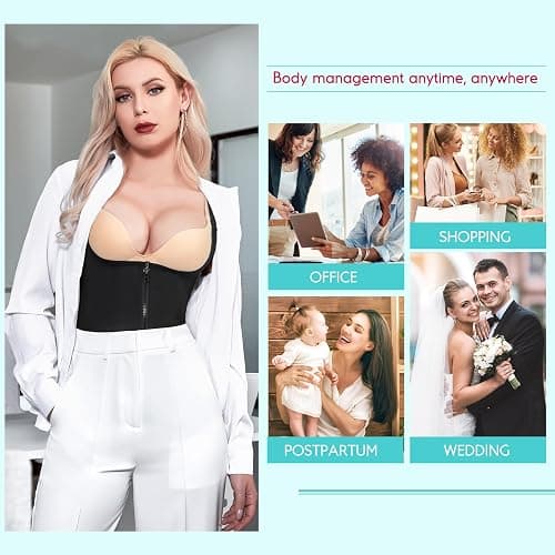 Ursexyly Women's Waist Trainer Corset Sweat Sauna Suits Tummy Control Body Shaper Tank Tops Workout Sports Girdles Shapewear thumbnail 7