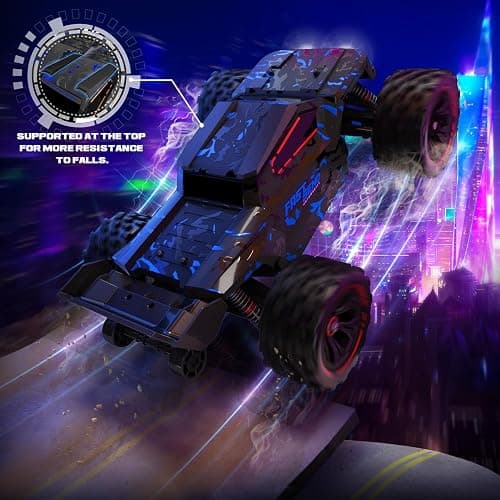 1:14 Scale RC Cars for Adults, 60KPH High Speed RC Truggy, 4X4 Off-Road Remote Control Truck, Waterproof Electric Car with 2S Battery, All Terrain RC Vehicle for Snow, Sand, Beach & Rocky Surfaces thumbnail 3