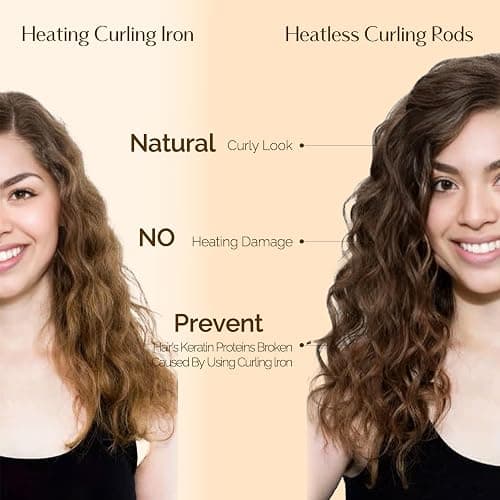 Yanibest Heatless Hair Curler to Sleep in, Overnight Curl Headband for Natural Wavy Curls, No Heat Soft Hair Curler Set with Hair Clip Scrunchies for Styling, No Slip Heatless Curls thumbnail 8