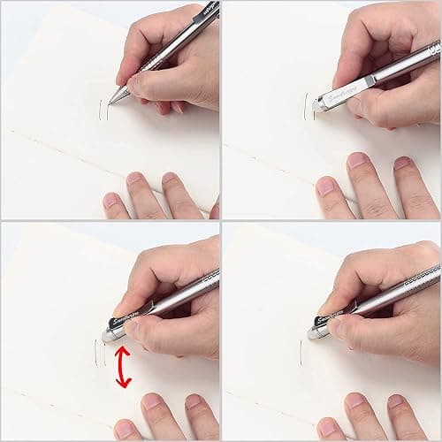 SMOOTHERPRO Bolt Action Pen, Stainless Steel Erasable Ballpiont Pen Compatible with Pilot FriXion Refill, EDC Pen for Writing, Natural(SSF010) thumbnail 5