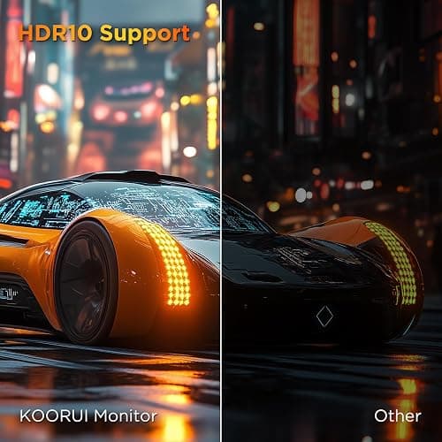 KOORUI 25 Inch Curved Gaming Monitor 240Hz FHD 1080P Computer Monitor, 1500R 1ms MPRT Display, Adaptive Sync, 90% DCI-P3,HDR, Eye Care, Tilt Adjustable, VESA 75x75mm, Black,G2511XC thumbnail 11