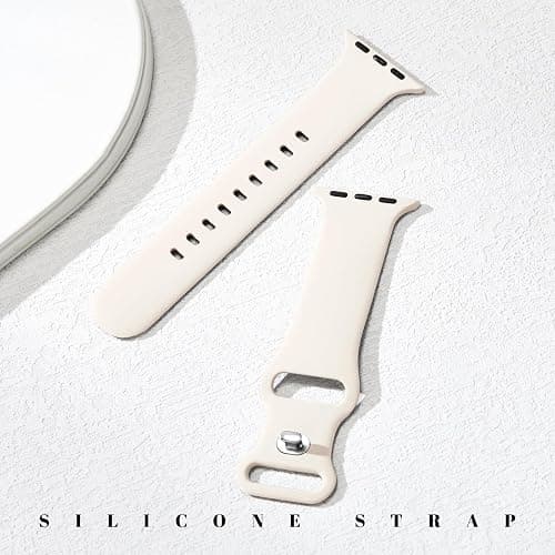 Soft Silicone Sport Band Compatible for Apple Watch Bands Women Men, Waterproof iWatch Strap Fits 38mm 40mm 41mm 42mm 44mm 45mm 46mm 49mm Apple Watch Ultra 3/2/1 and Series 11/10/9/8/7/6/5/4/3/SE thumbnail 3