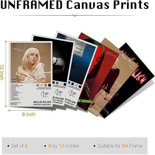 KUNYOS A Set Of 6 Poster (Unframed) Album Cover Posters Music Canvas Posters 08x12inch(20x30cm) Style-4 thumbnail 8