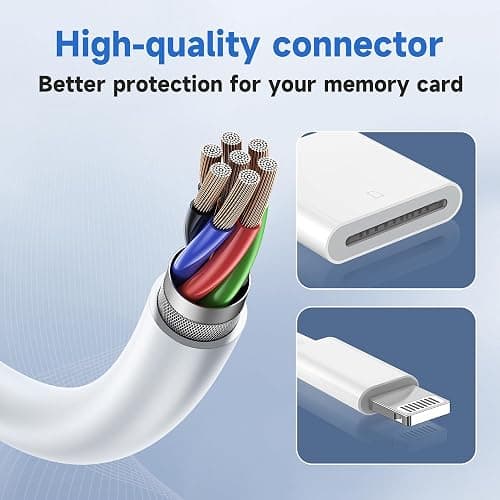 (Apple MFi Certified) Lightning to SD Card Camera Reader for iPhone,Trail Camera Viewer SD Memory Card Reader Adapter Compatible with iPhone 14/13/12/11/XS/XR/X/8/7/iPad,Plug and Play thumbnail 4