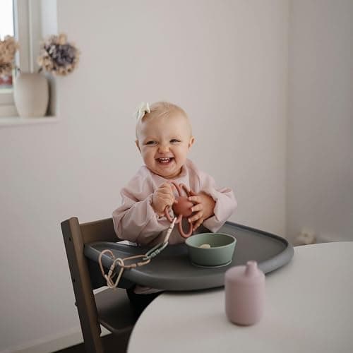 mushie Long Sleeve Baby Bib | Water Resistant Adjustable Fit for Ages 6-24 Months thumbnail 6