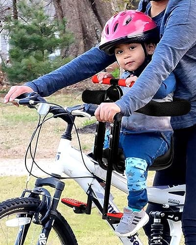 Ercabikker Child Bike Seat - Front Mount, Kids Bike Seat for Adult Bike, Baby Bike Seat Front Mounted, Toddler Bike Seat for Children 1~5 Years thumbnail 2
