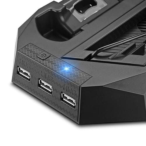 ICESPRING Vertical Stand Charger Cooling Station for PS4 Pro/Slim 2-in-1 with Dual Charger Ports and USB HUB thumbnail 6