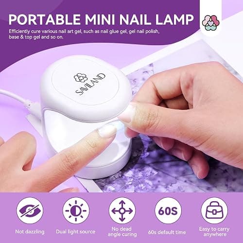 SAVILAND Builder Nail Gel Kit – Clear Pink Nudes Sculpture Hard Gel Nail Drill Kit Nail Form Nail Extension Shaping for Home DIY Salon thumbnail 7