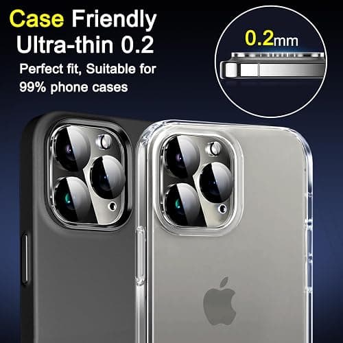 Ferilinso 6 Pack Camera Lens Protector for iPhone 16 Pro Max/iPhone 16 Pro [Phone Case Friendly], Accessories Camera Screen Protector Tempered Glass thumbnail 4