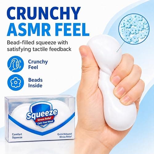 Crunchy Soap Squishy ASMR Squeeze Stress Relief Fidget for Adults | Crunchy ASMR Experience, Soft Flexible Texture, Satisfying Hand Squeeze for Relaxation, Office Desk Accessory and Adult Gift thumbnail 2