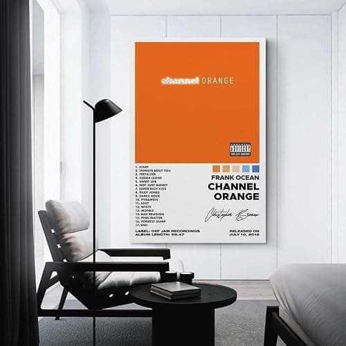KJV Frank Ocean Channel Orange Poster Album Cover Poster Poster Art Decor Painting Aesthetic Wall Art Canvas for Bedroom Decor 16x24inch(40x60cm) Unframe-style thumbnail 3