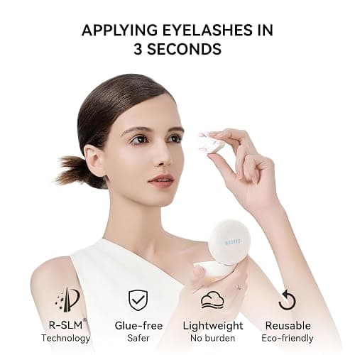 WOSADO Magnetic Eyelashes with Applicator Kit, [V17 Ice Black] Reusable Magnetic Lashes without Eyeliner, Glue-free False Lashes, Waterproof, Lightweight, Suit for Natural Makeup thumbnail 8