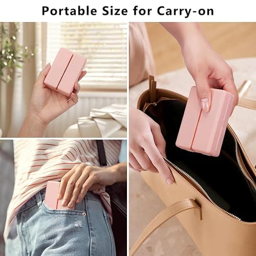 FYY Daily Pill Organizer, 7 Compartments Portable Pill Case Travel Pill Organizer,[Folding Design] Pill Box for Purse Pocket to Hold Vitamins,Cod Liver Oil,Supplements and Medication-Pink thumbnail 3