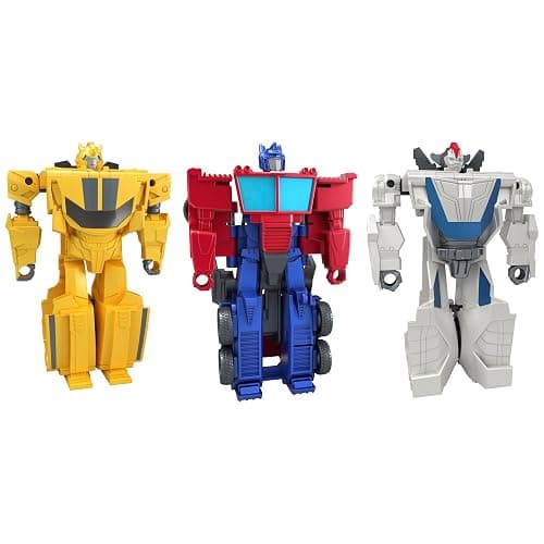 Transformers 1-Step Flip Heroes 3-Pack, 4-Inch Wheeljack, Bumblebee, and Optimus Prime Action Figures, Kids Easter Toys or Basket Stuffers, Age 6+ thumbnail 11