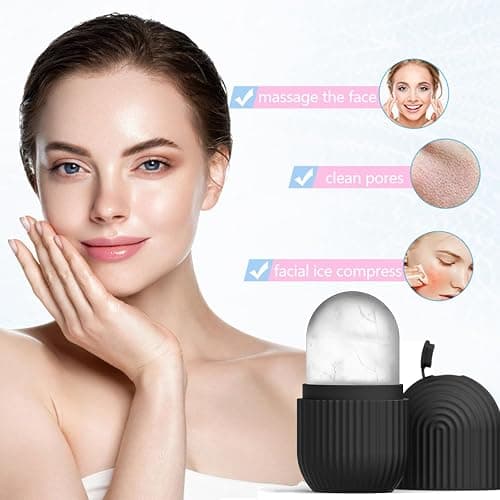 Joyeee Ice Roller, Facial Eisroller Augeneis Gesichtsbehandlung Schönheit Hautpflege Eiskompresse Schrumpft Poren, Anti-Falten, reduziert Schwellungen, verbessert die Hautelastizität, Schwarz thumbnail 3