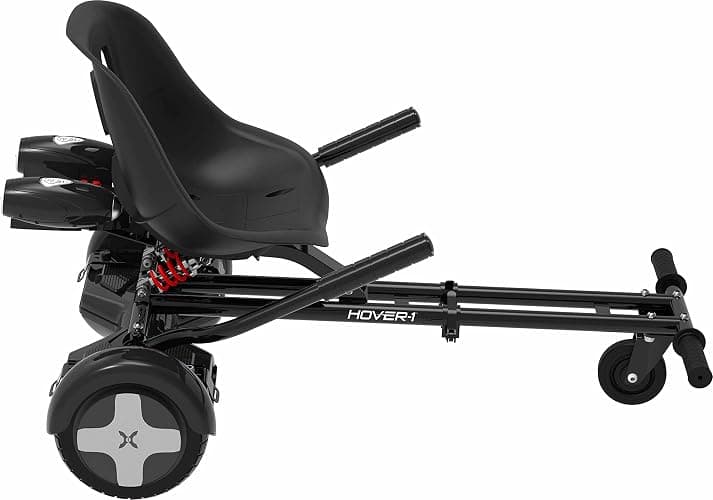 Hover-1 Raptor-1 Buggy Hoverboard Attachment | Turbo LED Lights, Compatible with All 6.5" & 8" Hoverboards, Hand-Operated Rear Wheel Control, Adjustable Frame, Easy Install Hoverboard Go Kart thumbnail 5